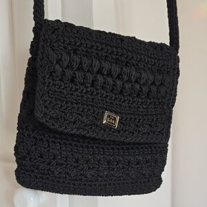 The Sak Black Knit Crossbody Bag